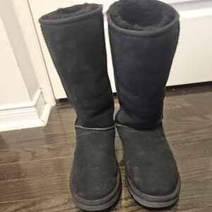 UGG Black Tall Suede Boots Size 7